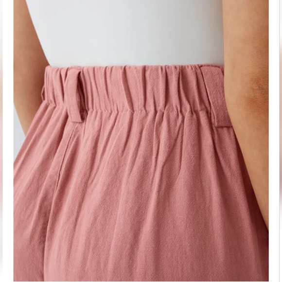 High Waisted Pocket Wide Leg Flowy Solid Palazzo Casual Linen-Feel Pants - Picture 8 of 12